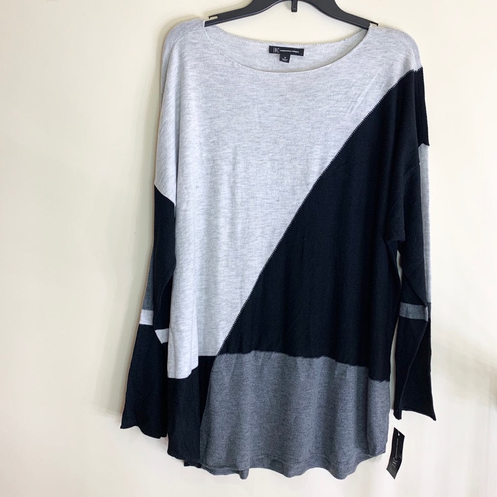 INC Plus Size long Sleeves High Low Sweater Top 1X - Picture 3 of 8